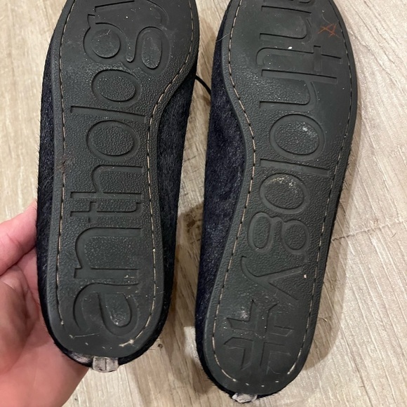 Anthology Everyday Antho Pony Ballet Flats 7 Navy #8857 Handmade - Picture 4 of 12